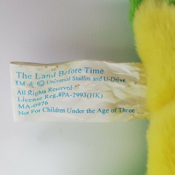 Vtg Land Before Time Toy Network Ducky Plush Toy - Picture 7 of 11